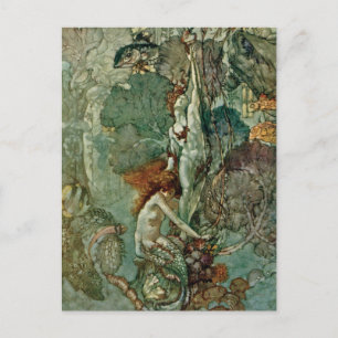 Cartão Postal Vintage A. Duncan Carrega A Pequena Sereia