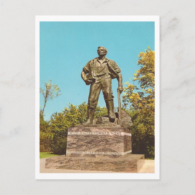 Cartão Postal Vintage Abraham Lincoln (Frente)