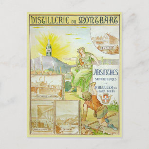 Cartão Postal Vintage Absinthes Superiures