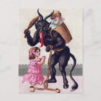 Cartão Postal Vintage Abusive Krampus