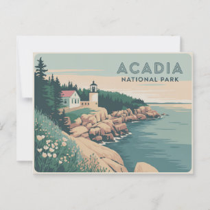 Cartão Postal Vintage Acadia National Park Postcard Vintage