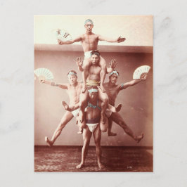 Cartão Postal Vintage Acrobats Japoneses
