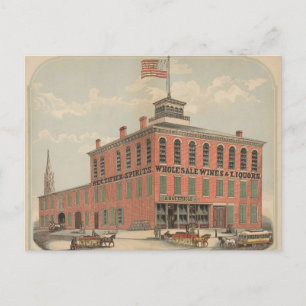 Cartão Postal Vintage Ad Of August Baetzhold, Wines & Liquiors