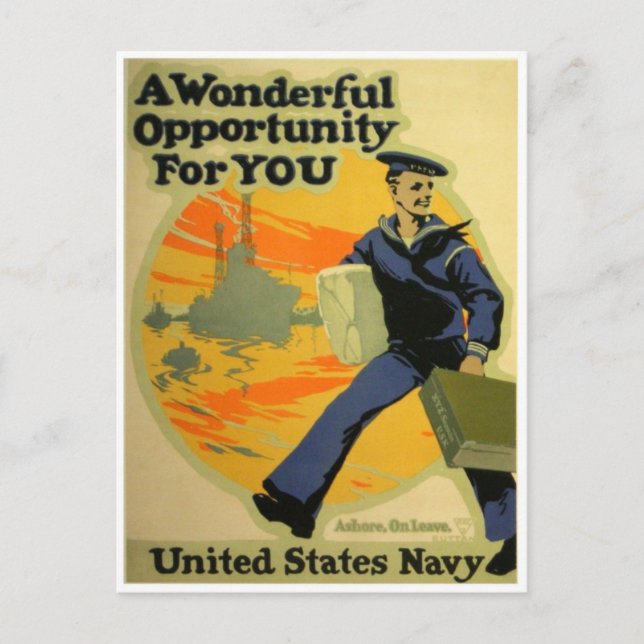 Cartão postal Vintage Ad Poster (Frente)