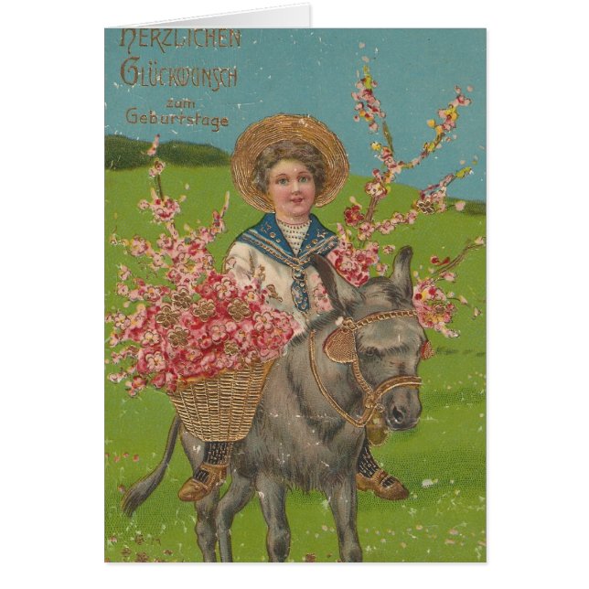 Cartão postal Vintage Adorável (Frente)