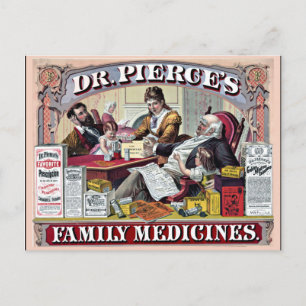 Cartão Postal Vintage Advertisement para Medicina Familiar