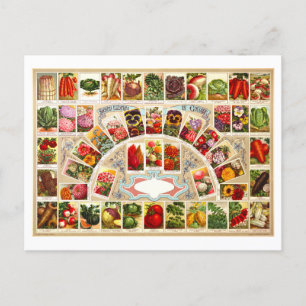 Cartão Postal Vintage Advertisement para Sementes de Produtos e