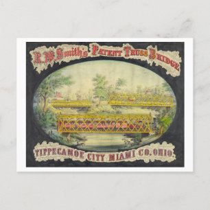 Cartão Postal Vintage Advertisement: Patent Truss Bridge, Ohio