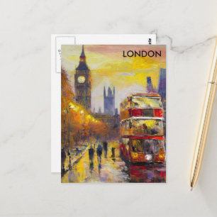 Cartão Postal Vintage Advertising Viagem Guide to London England