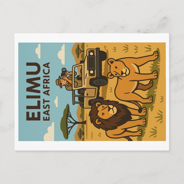 Cartão postal Vintage - África Oriental (Frente)