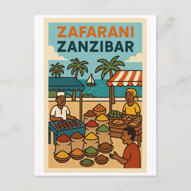 Cartão postal Vintage - África Oriental (Frente)