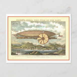 Cartão postal Vintage Air Ship
