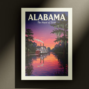 Cartão Postal Vintage Alabama