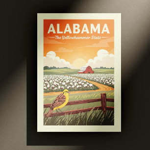 Cartão Postal Vintage Alabama