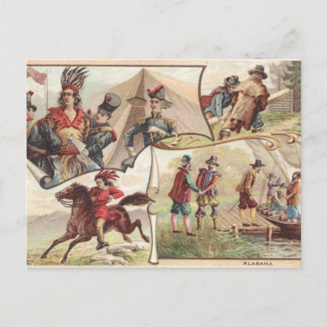 Cartão Postal Vintage Alabama  (Frente)