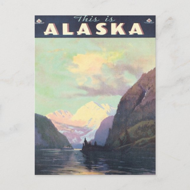 Cartão Postal Vintage Alaska (Frente)