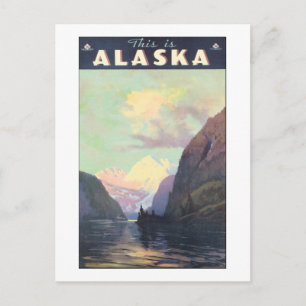 Cartão Postal Vintage Alaska Poster