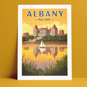 Cartão Postal Vintage Albany New York