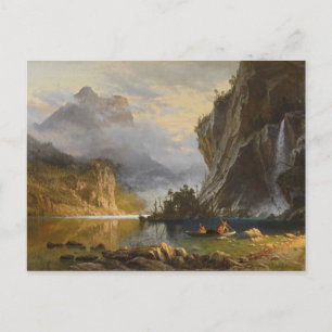 Cartão Postal Vintage Albert Bierstadt Indians Speaking Fisherie