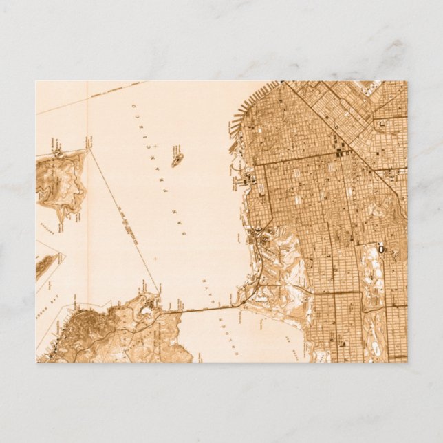 Cartão postal Vintage Alcatraz San Francisco (Frente)