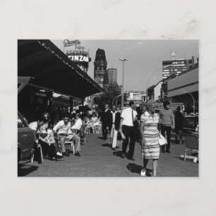 Cartão Postal Vintage Alemanha Berlim kurfürstendamm avenue