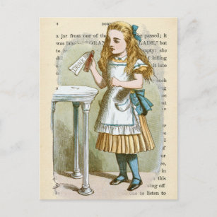 Cartão postal Vintage Alice no País das Maravilhas