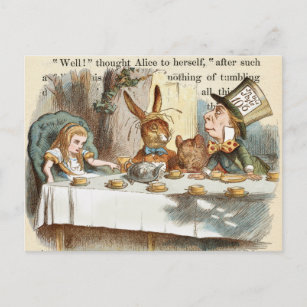 Cartão postal Vintage Alice no País das Maravilhas