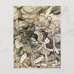 Cartão postal Vintage Alice no País das Maravilhas
