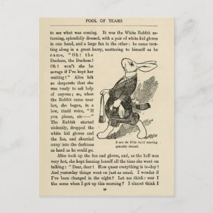 Cartão Postal Vintage Alice no País das Maravilhas 