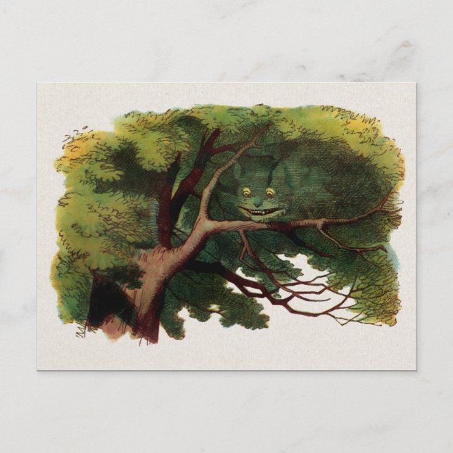 Cartão Postal Vintage Alice no País das Maravilhas (Frente)