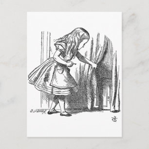 Cartão Postal Vintage Alice no País das Maravilhas à procura d