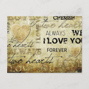 Cartão Postal vintage ama arte cardíaca