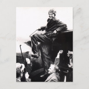 Cartão Postal Vintage Amelia Earhart Foto