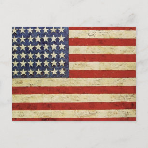Cartão postal Vintage American Flag