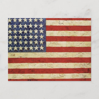 Cartão postal Vintage American Flag