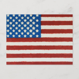 Cartão postal Vintage American Flag