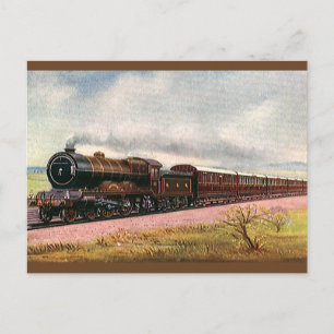 Cartão Postal Vintage American West, Western Frontier Train