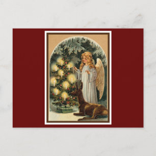 Cartão Postal Vintage angel christmas