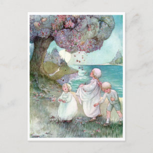 Cartão Postal Vintage Anne Anderson A Árvore de Açúcar Cristaliz