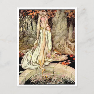 Cartão Postal Vintage Anne Anderson, O Príncipe Sapo