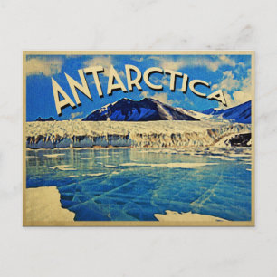 Cartão Postal Vintage Antártica Polo Sul