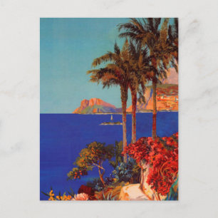 Cartão postal Vintage Antibes Cote D'Azur