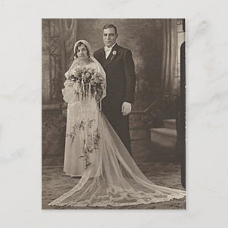 Cartão Postal Vintage Antique Bride Romântico e Fotos de Groenlâ