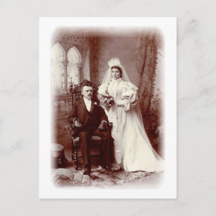 Cartão Postal Vintage Antique Bride Romântico e Fotos de Groenlâ