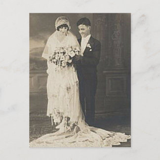 Cartão Postal Vintage Antique Bride Romântico e Fotos de Groenlâ