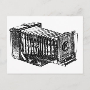 Cartão Postal Vintage Antique Camera