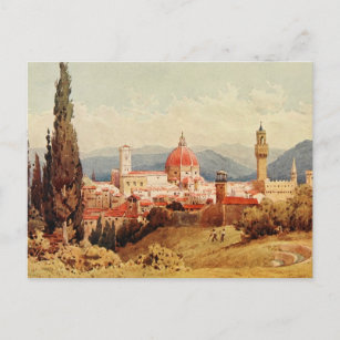 Cartão Postal Vintage Antique Itália Florence Boboli Gardens