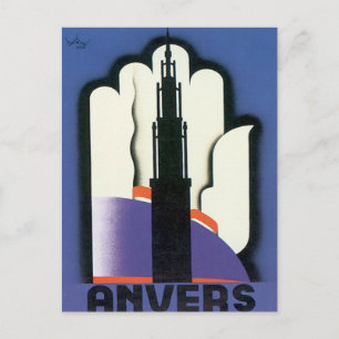 Cartão Postal Vintage Anvers Antwerp