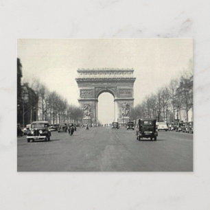 Cartão Postal Vintage Arc de Triomphe França