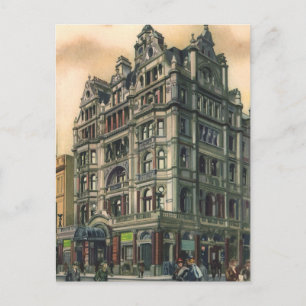 Cartão Postal Vintage Architecture Queens Hotel Leicester Square